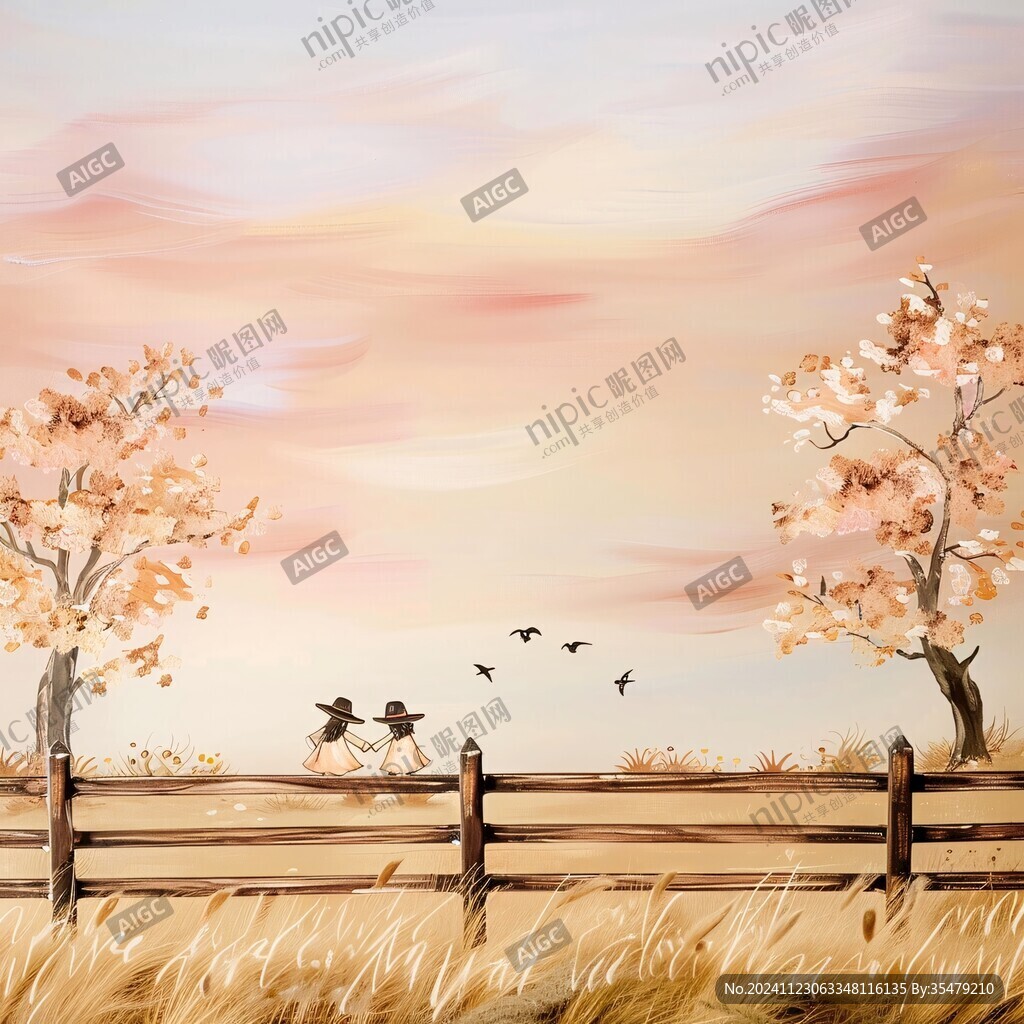 秋天風(fēng)景插畫