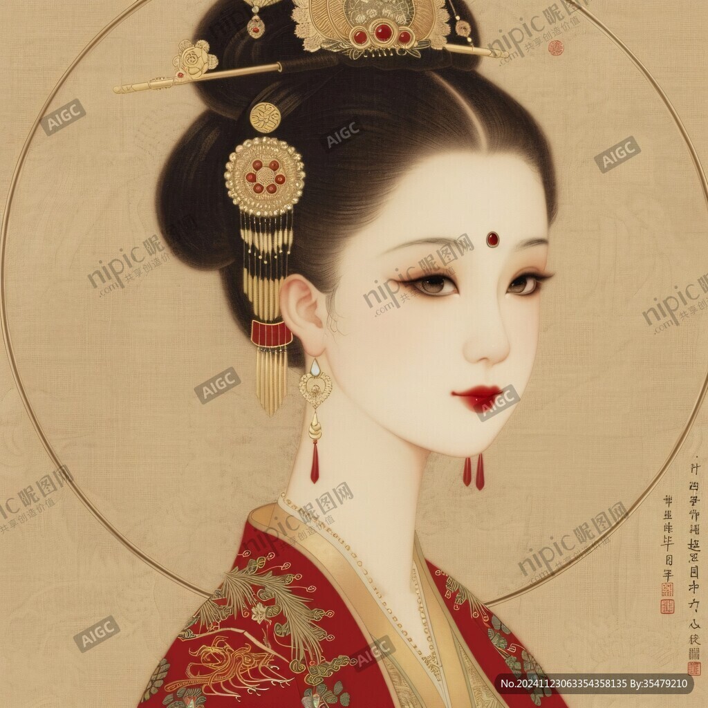 手繪楊貴妃