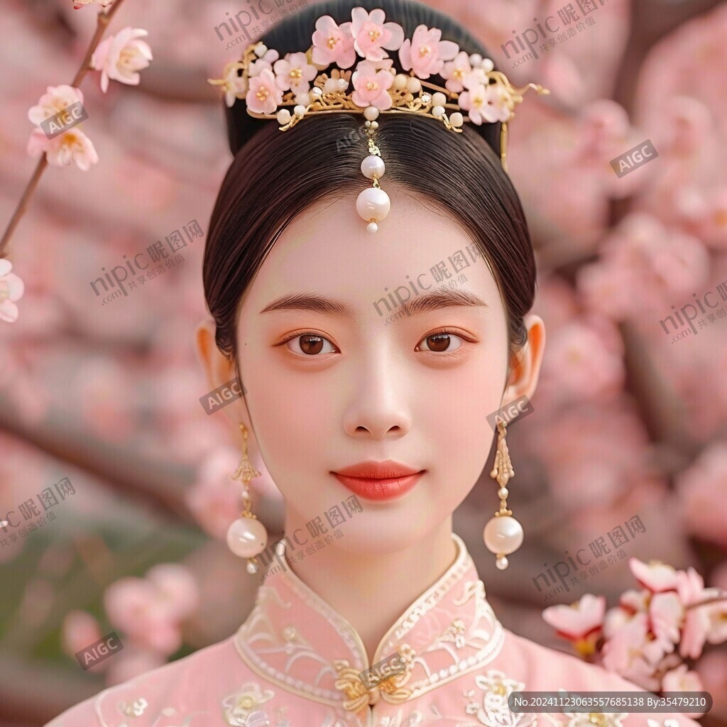 丫鬟髻少女