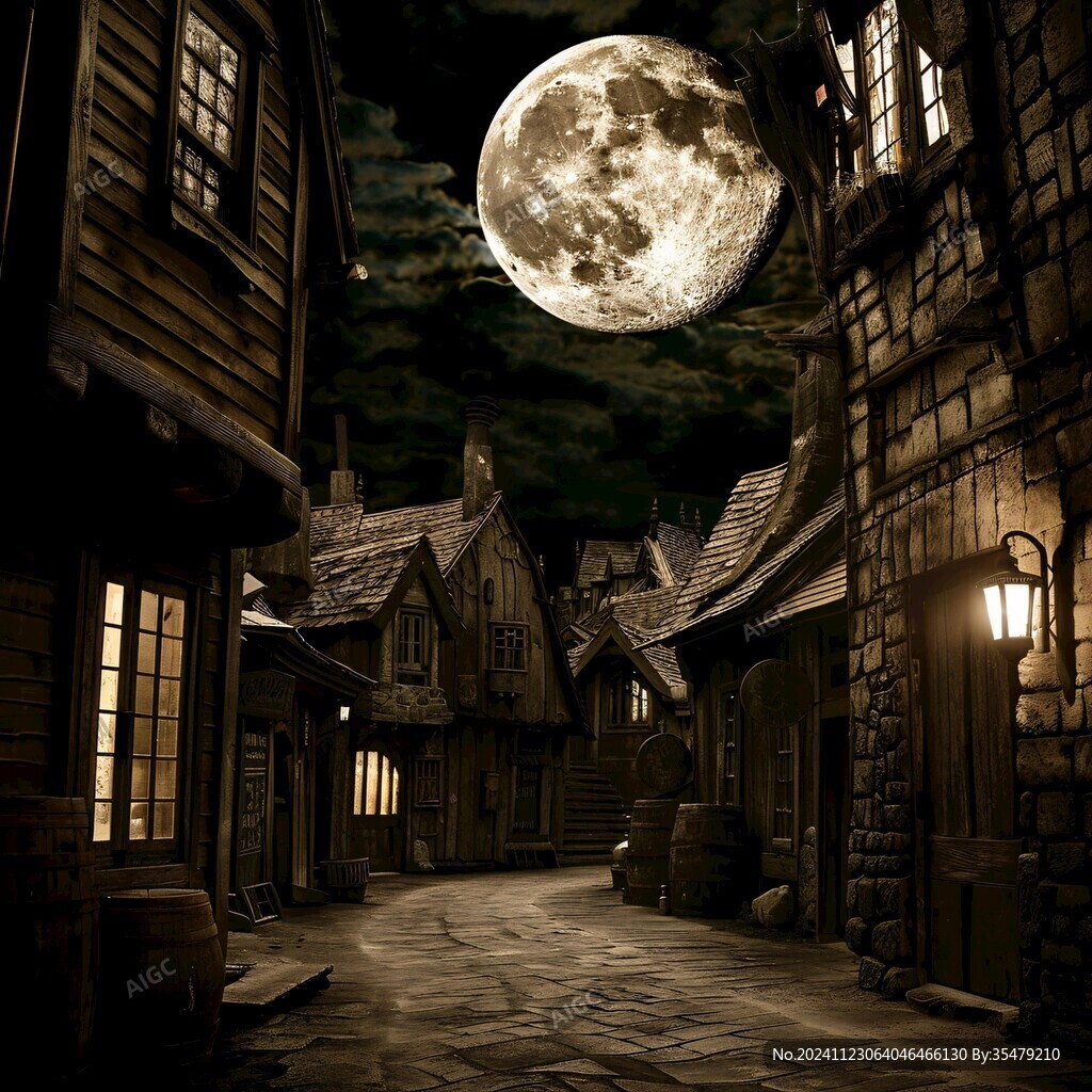懷舊夜色場(chǎng)景