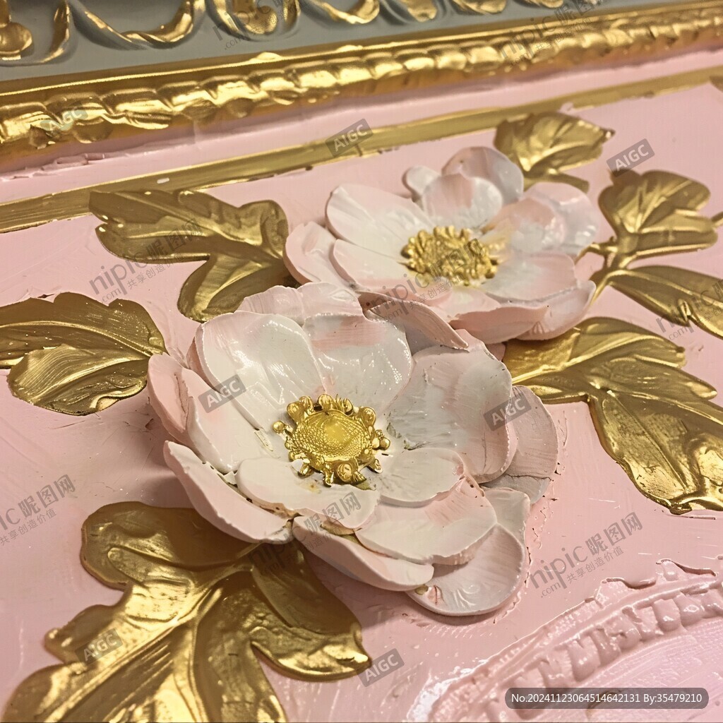 描金樹脂花