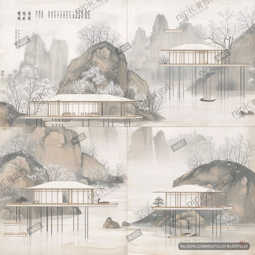 四季山水圖卷