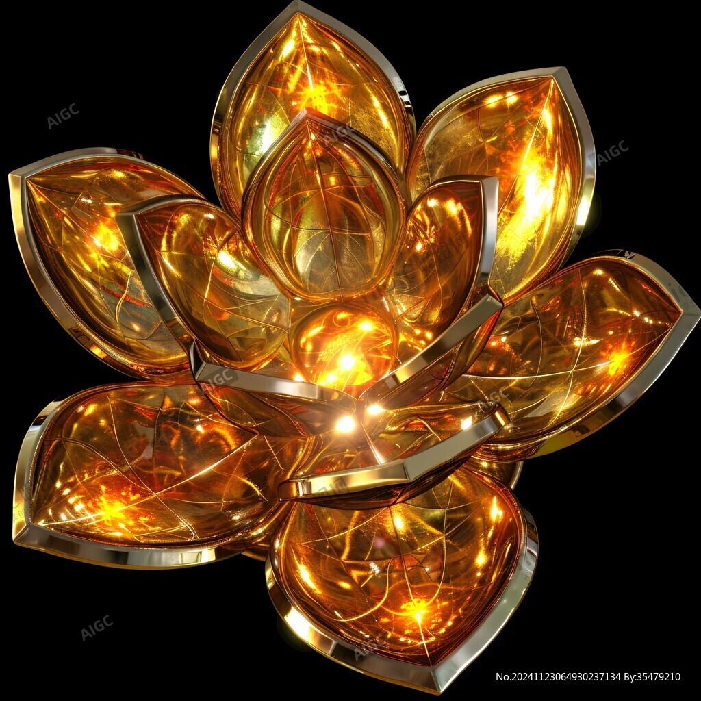 金色藝術(shù)荷花