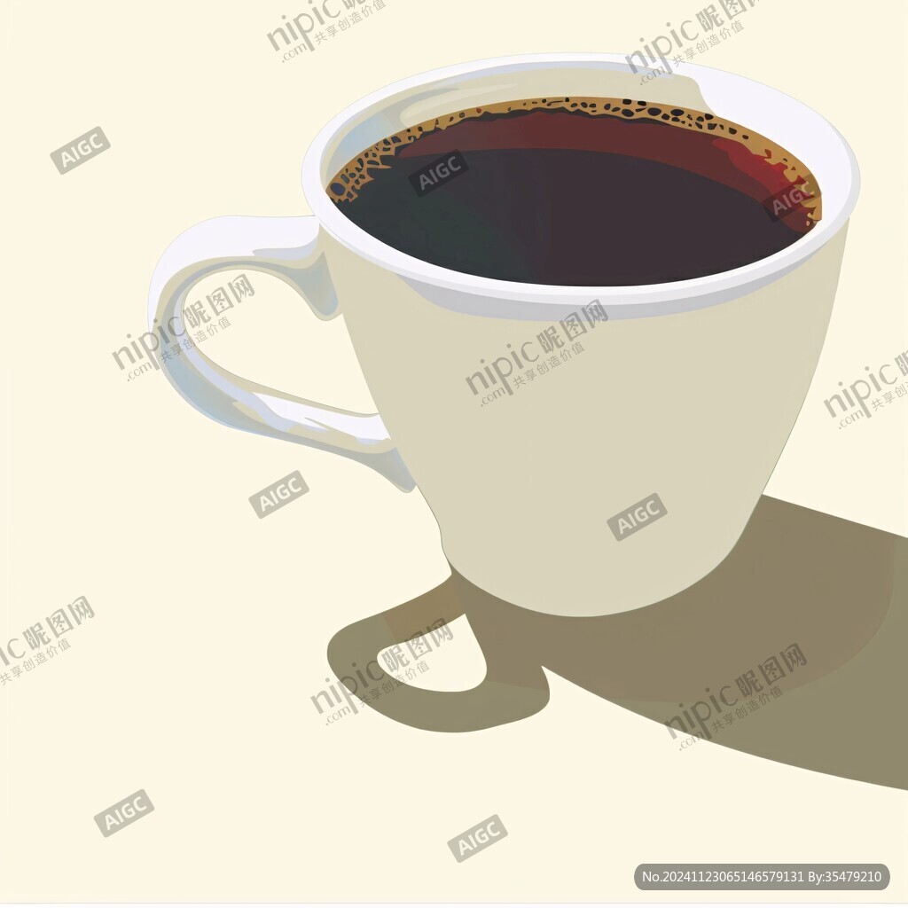 卡通咖啡杯插畫