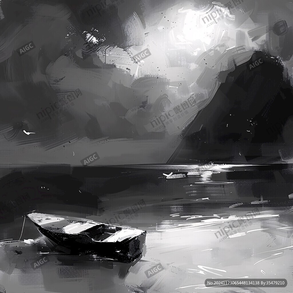 孤舟插畫