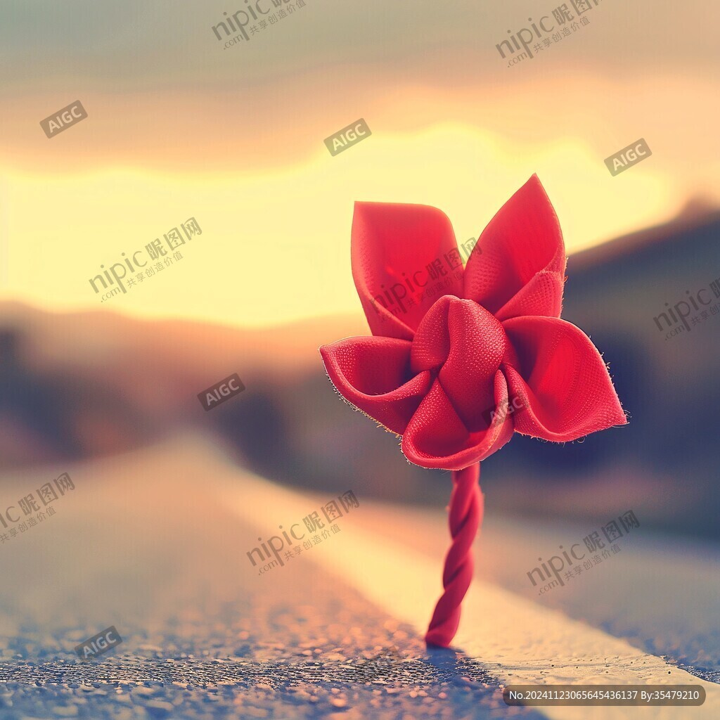 3d紅色花