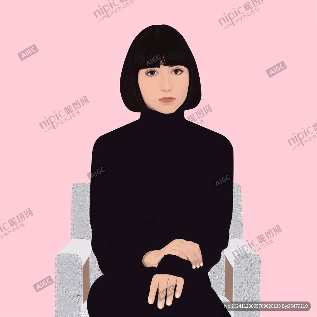 扁平風人像