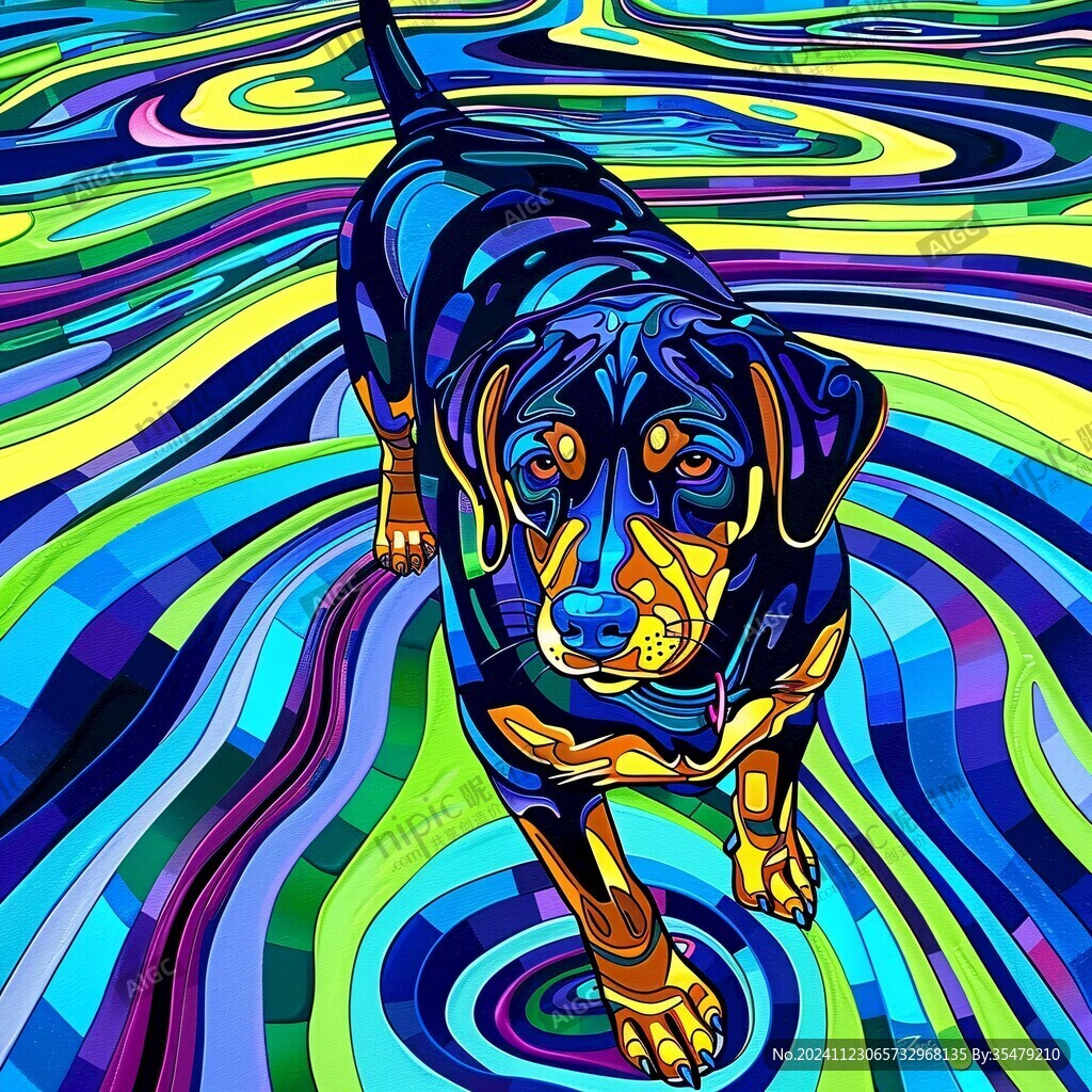 拉布拉多插畫