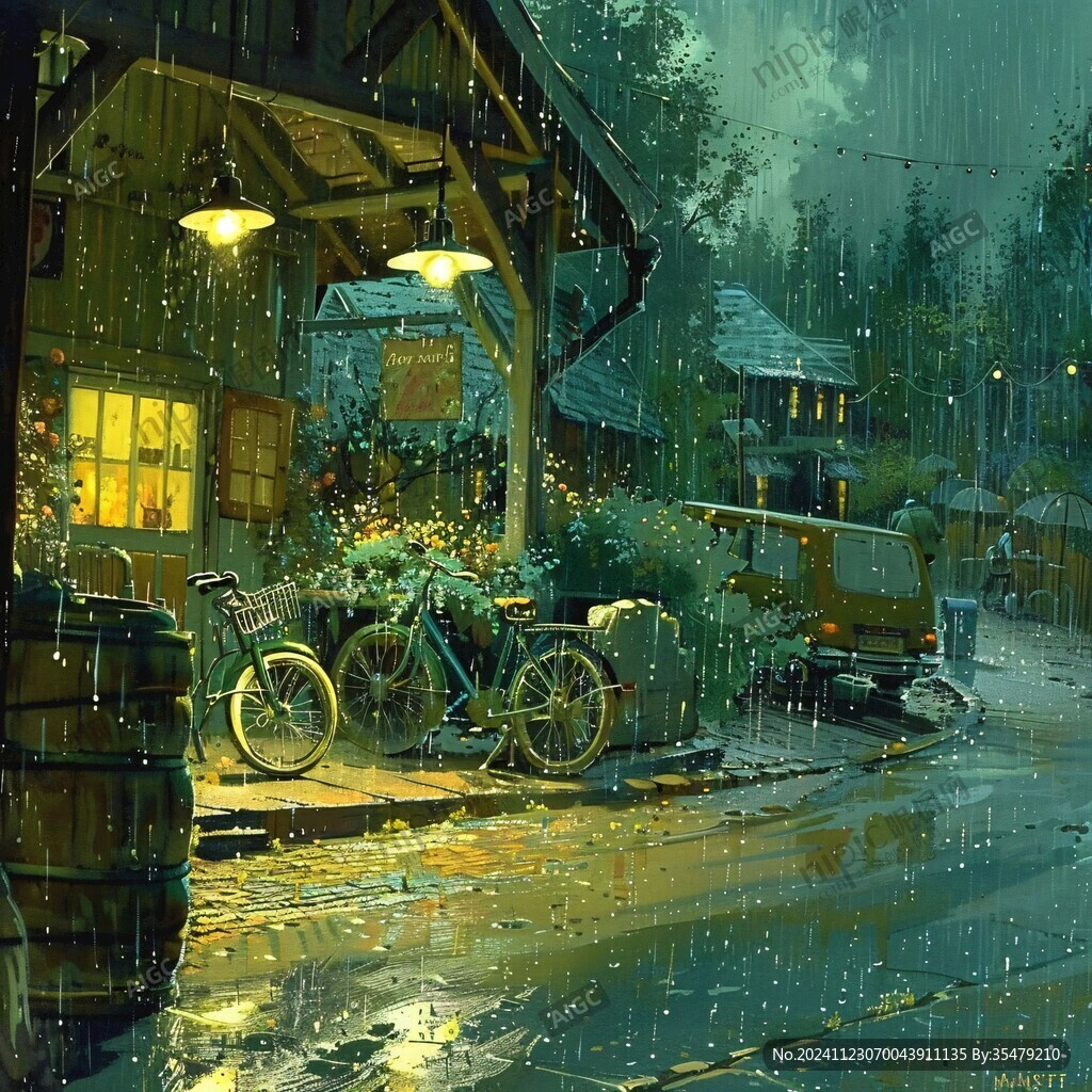 雨天插畫