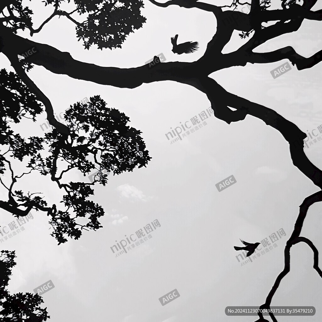 水墨樹(shù)影