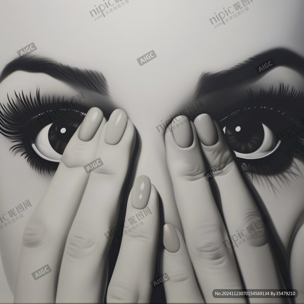 美女眼睛插畫