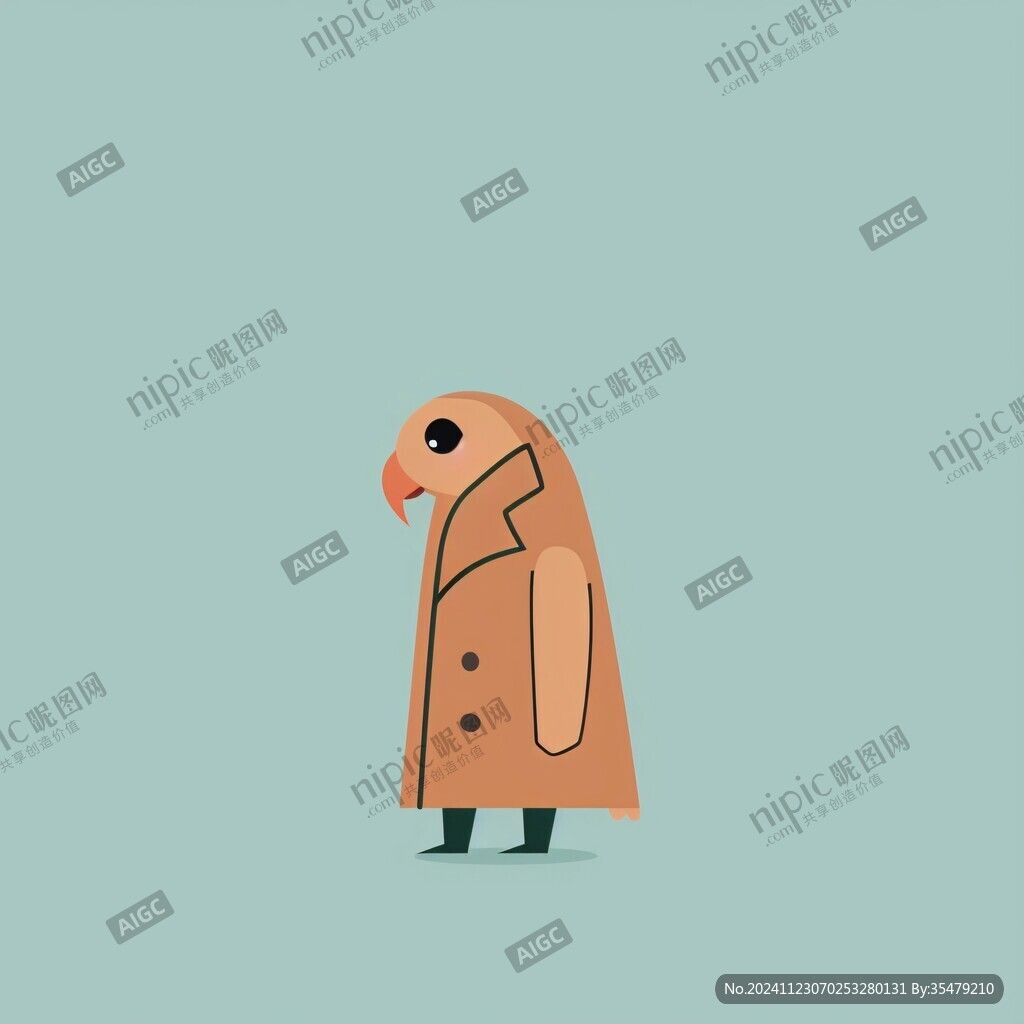 簡潔風格動物插畫