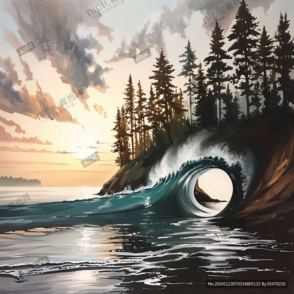 海岸插畫