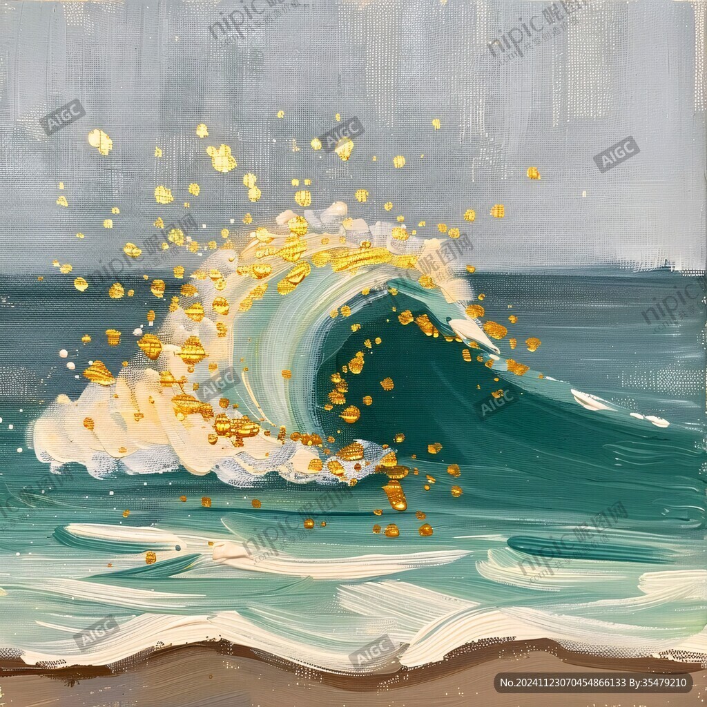 插畫浪花
