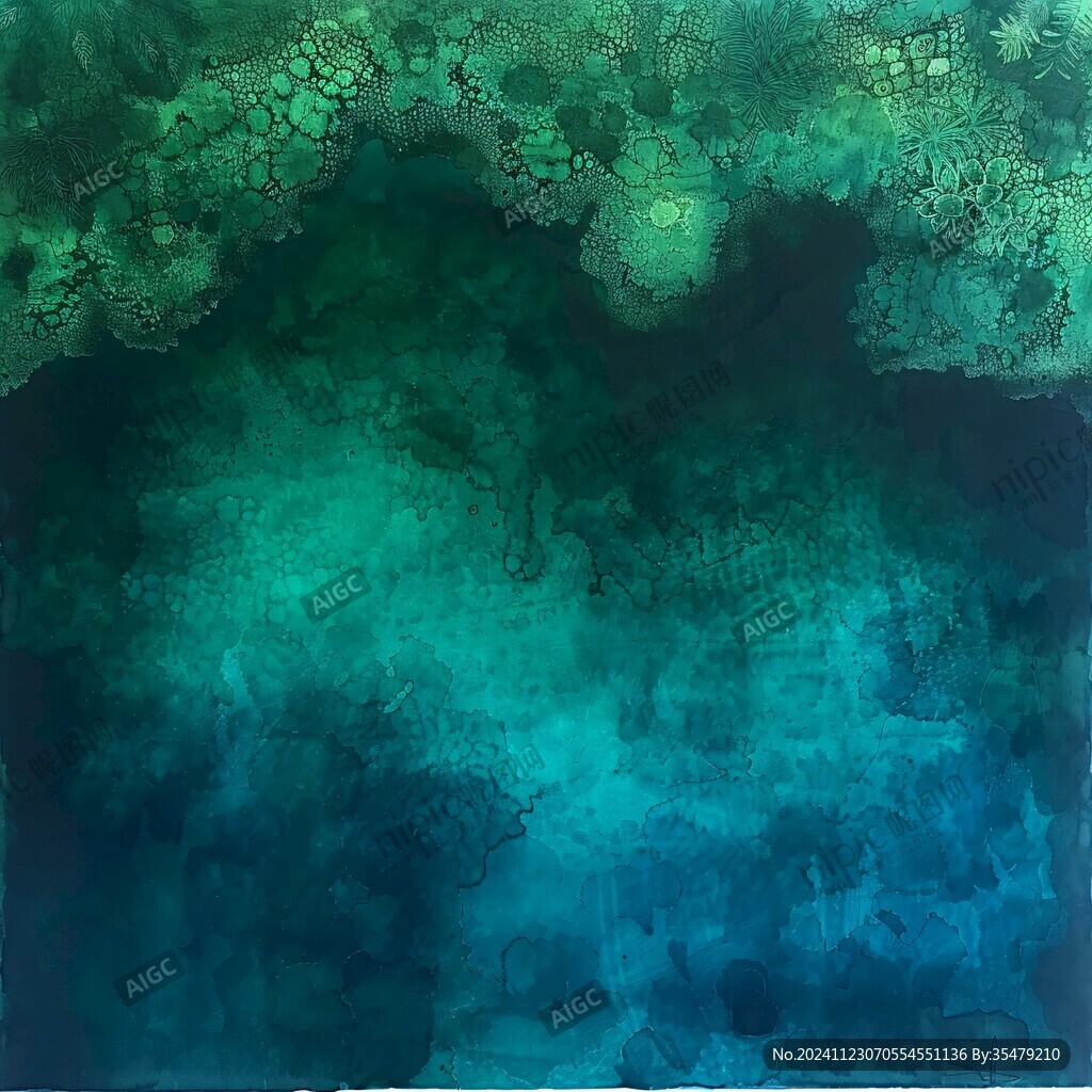 墨綠色水彩仿舊噴繪圖