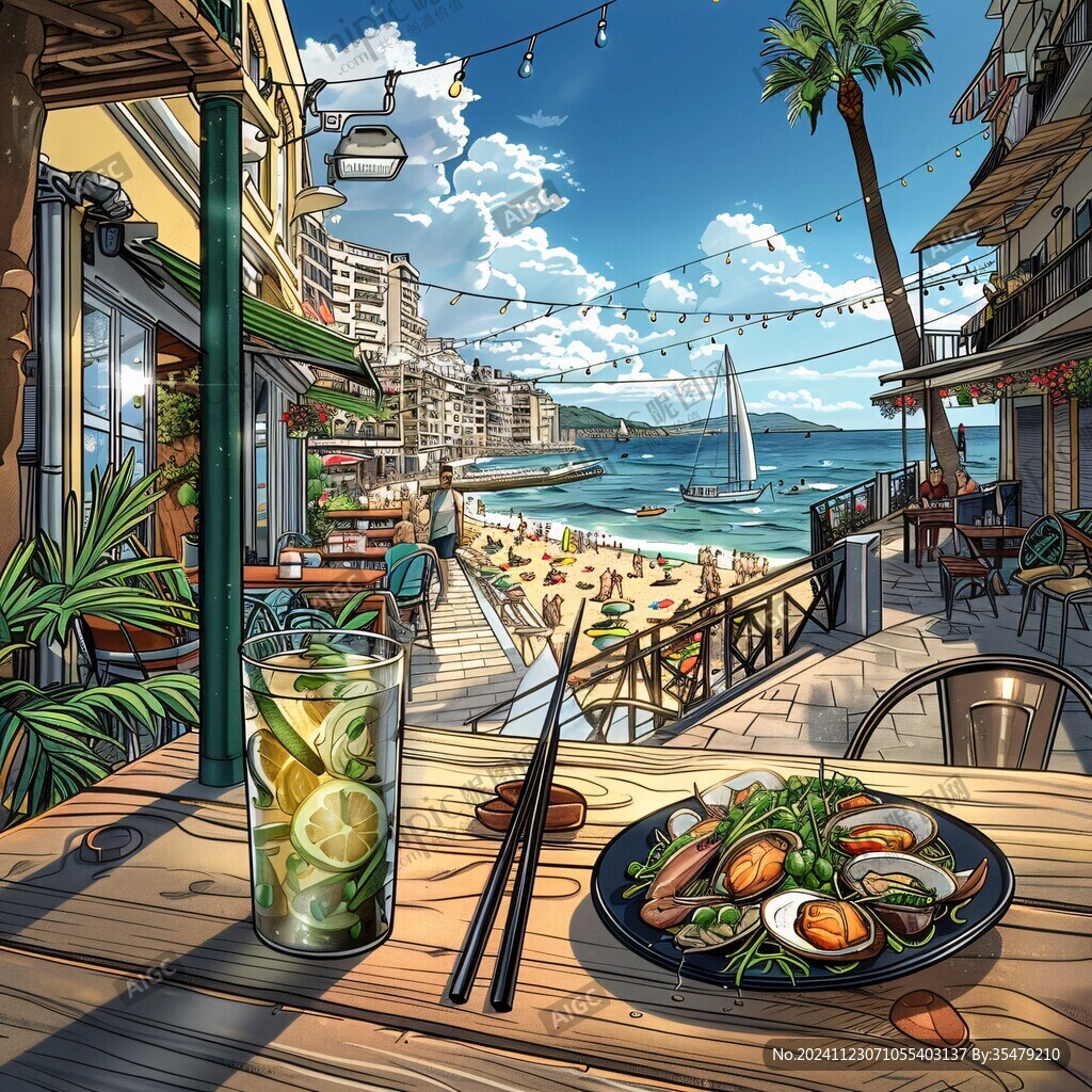 餐廳風景畫