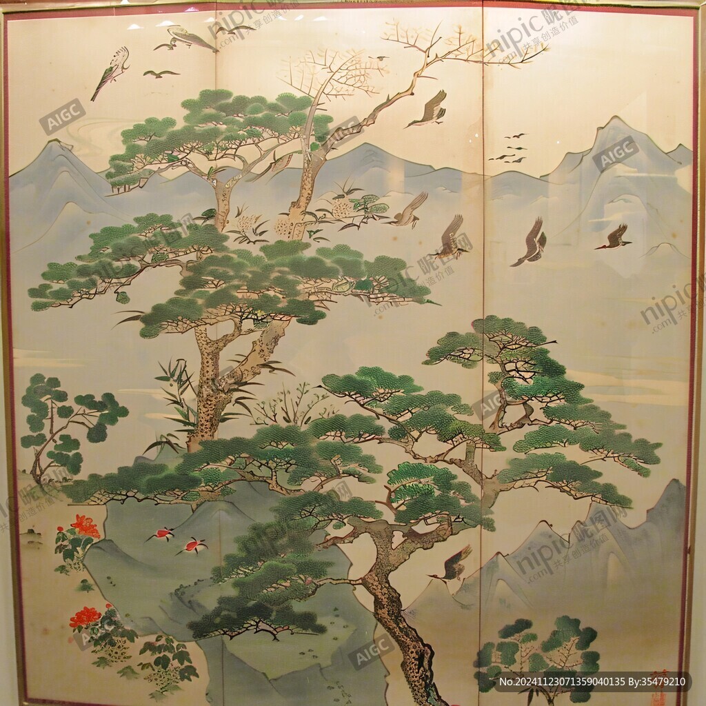 日本屏風(fēng)畫(huà)