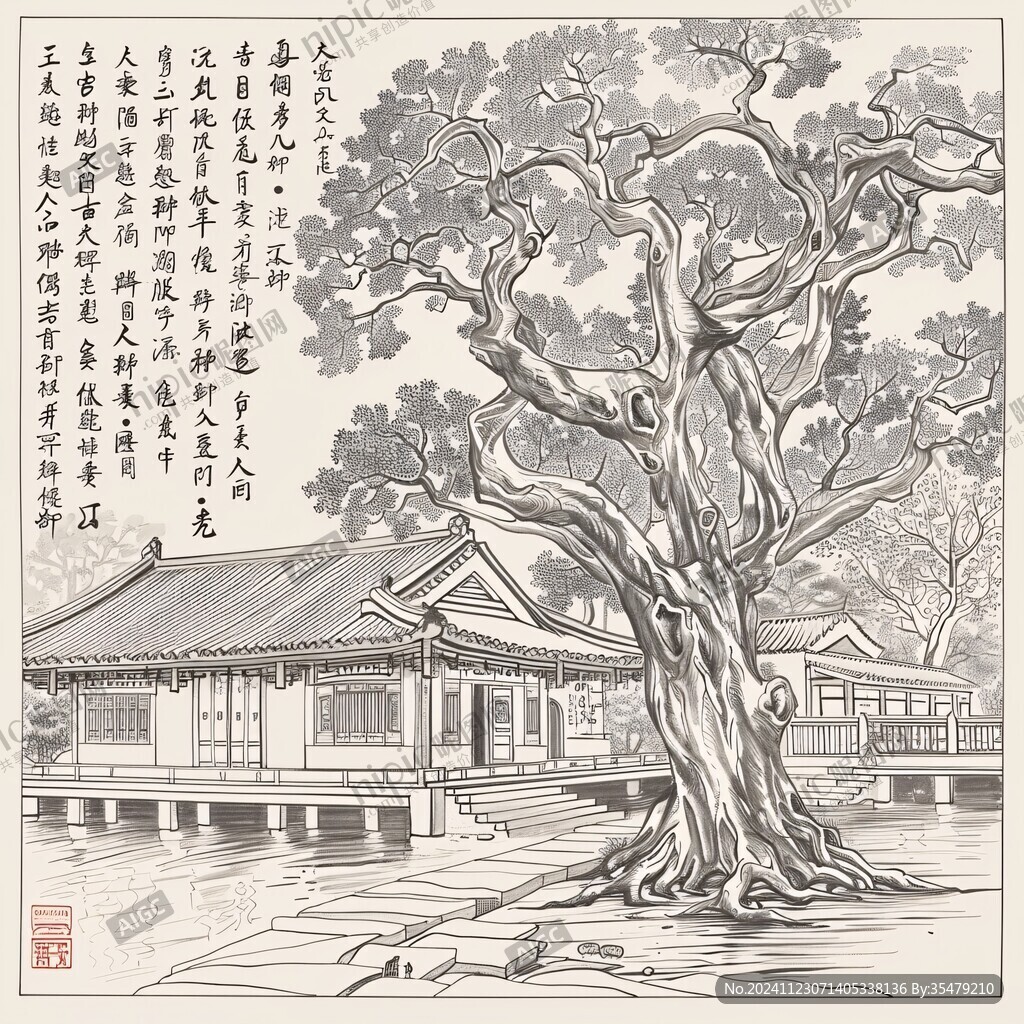 版畫古榕