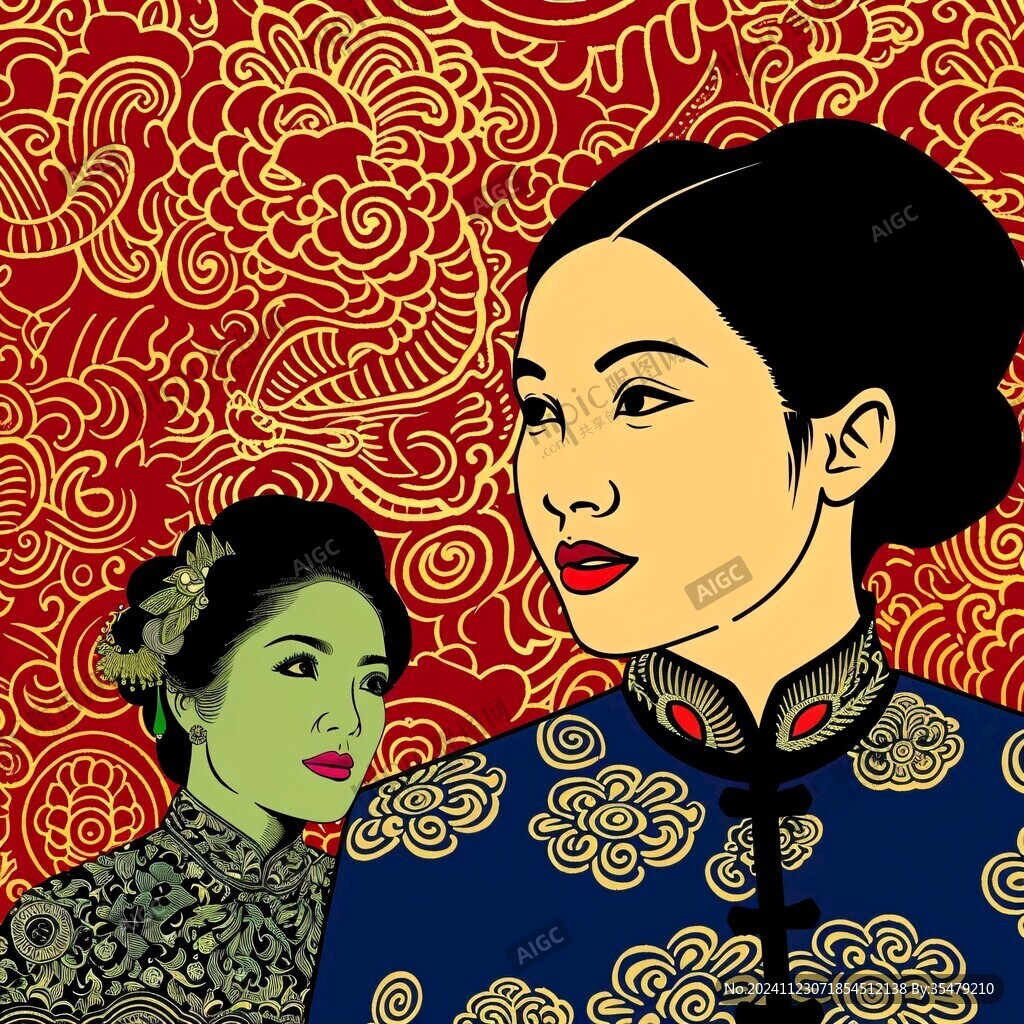 遠(yuǎn)眺的旗袍女