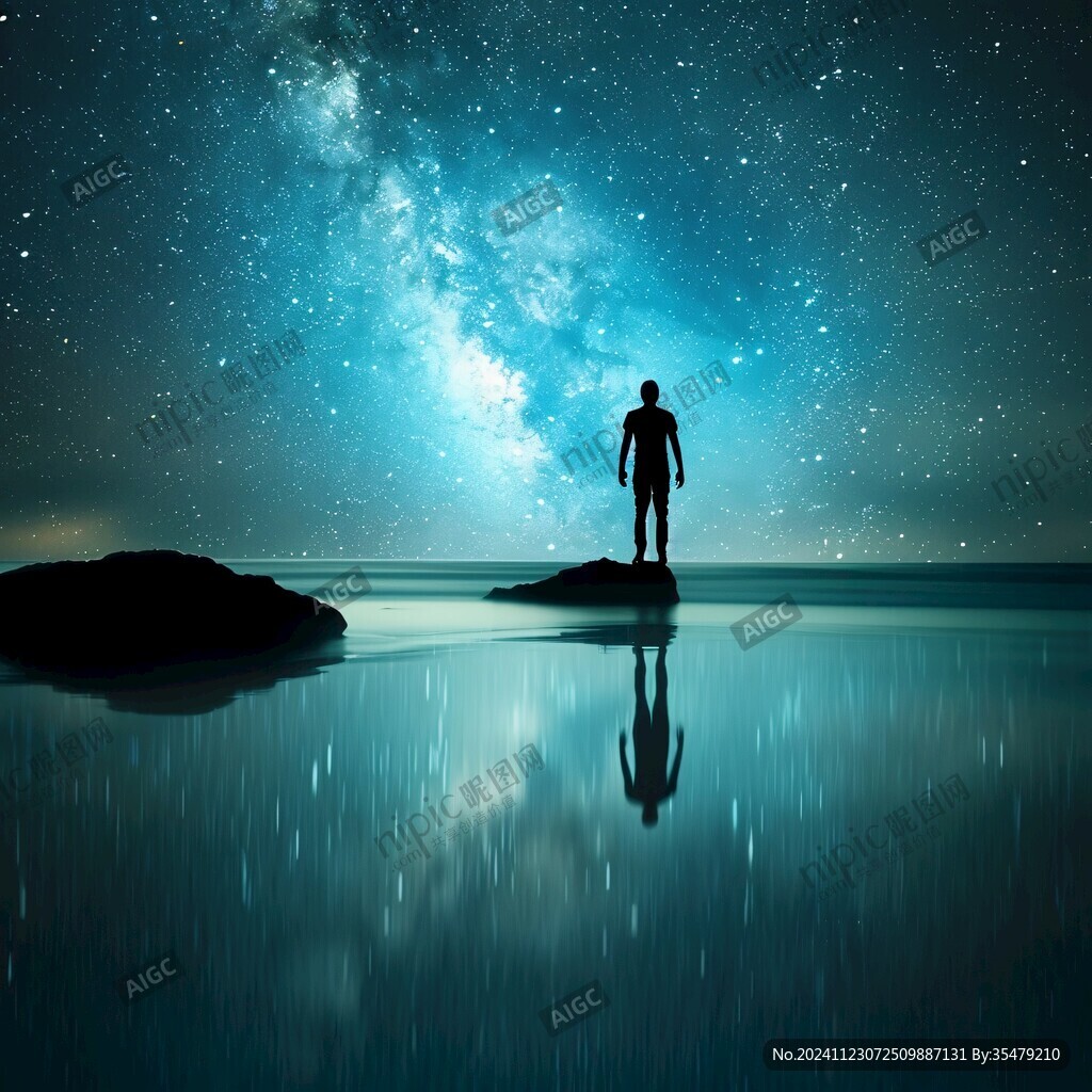 星辰大海男孩背影