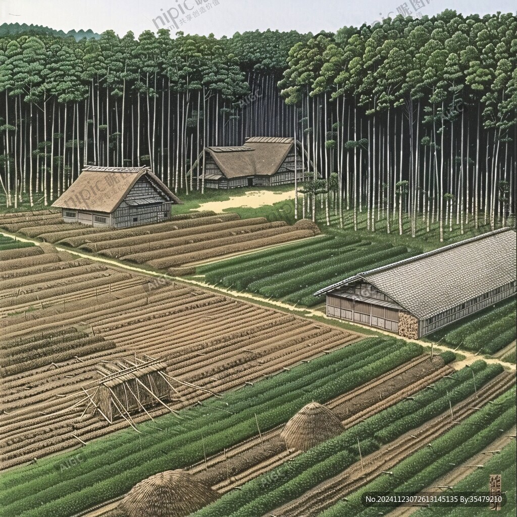 田園生活插畫