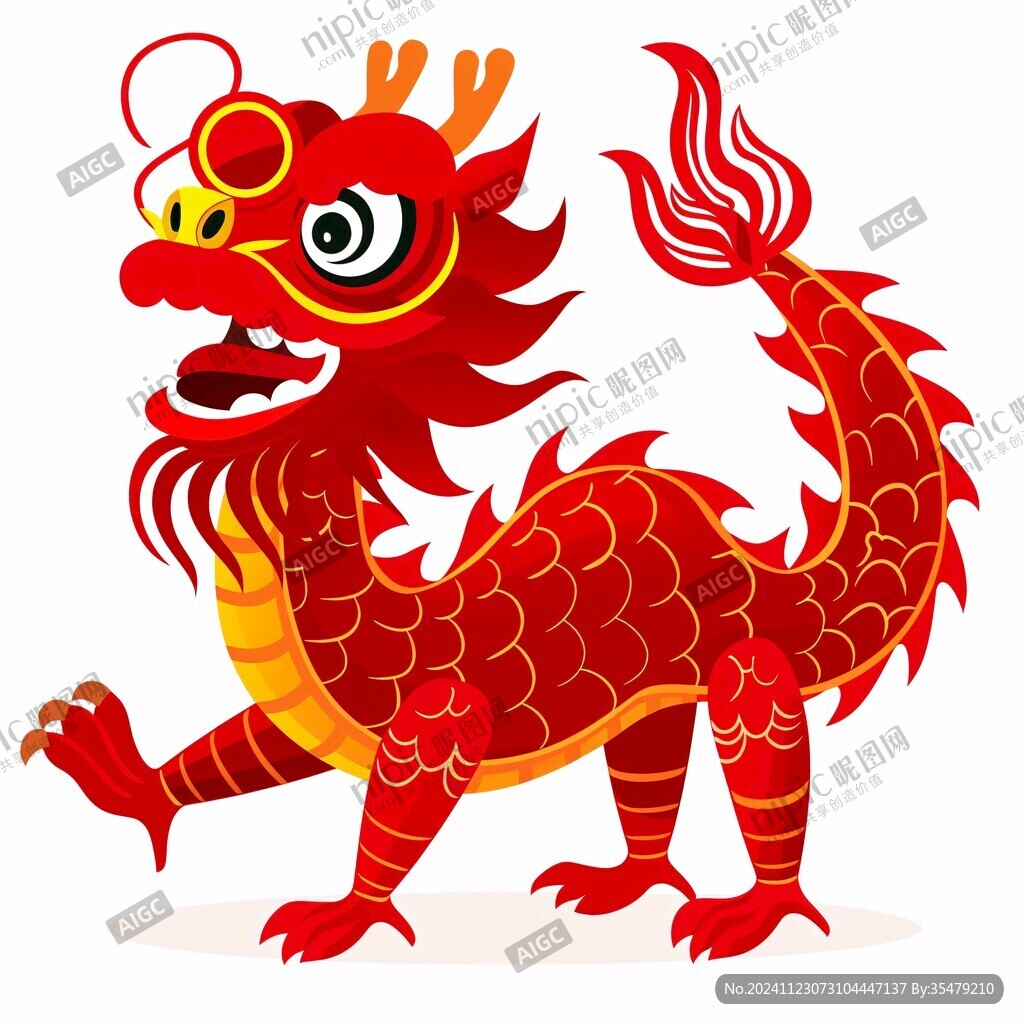 春節(jié)喜慶卡通龍