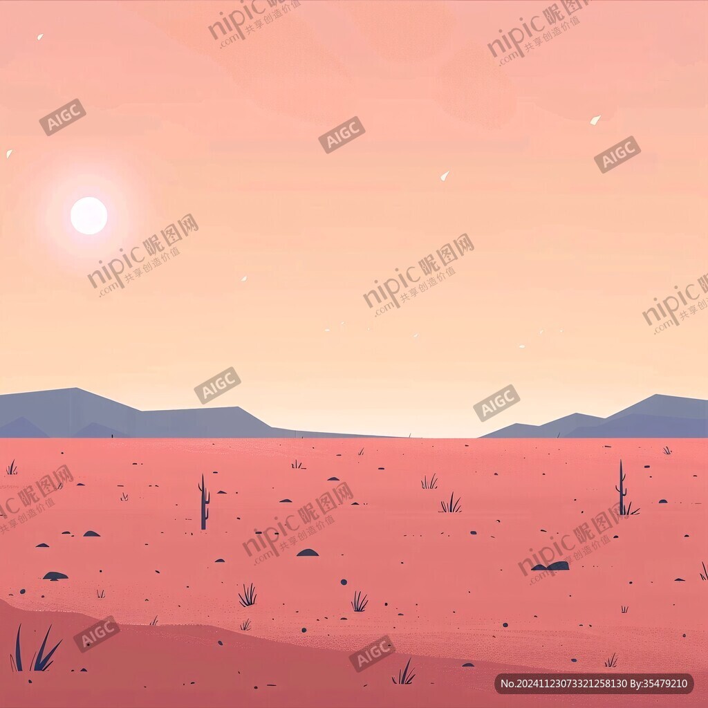 戈壁灘插畫