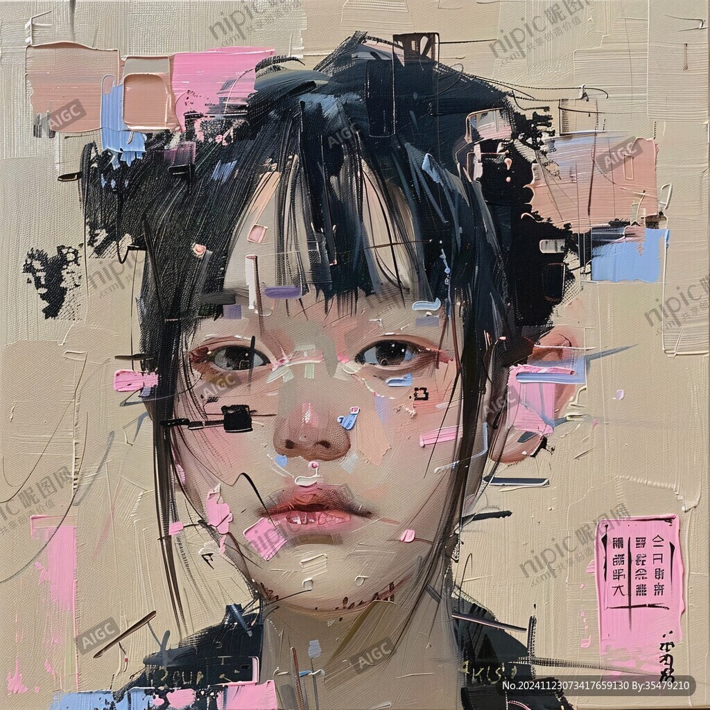 數(shù)字肖像插畫