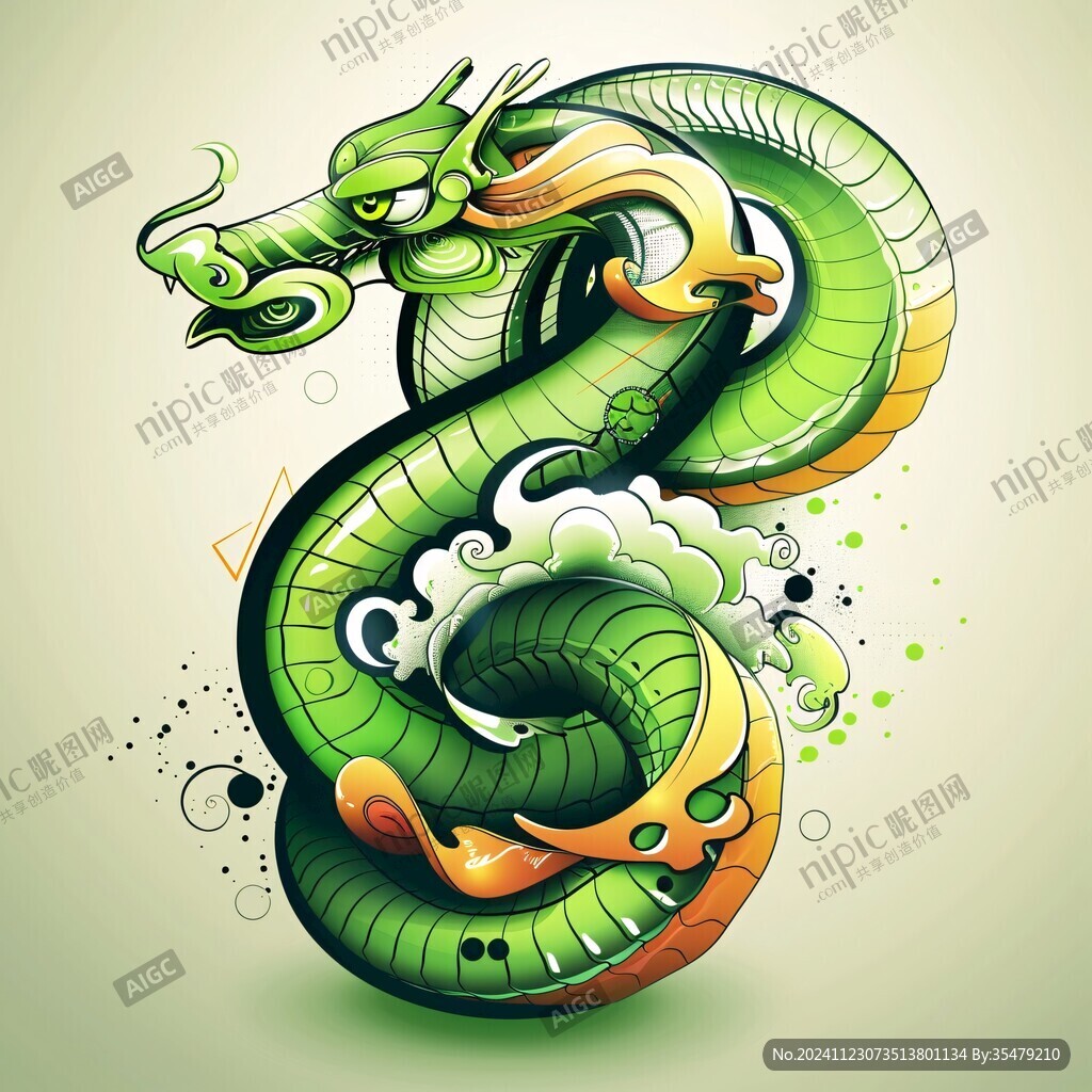 2條蛇插畫(huà)