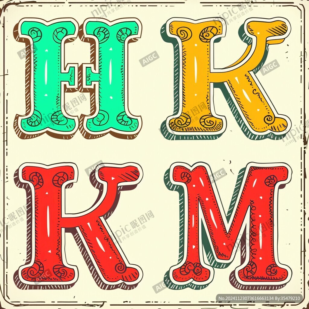 km字母設計