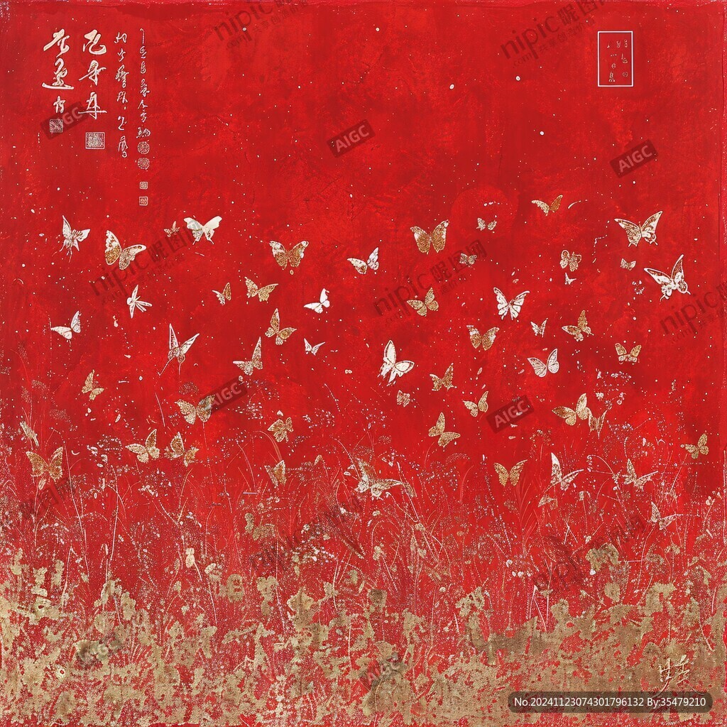蝶戀花壁畫