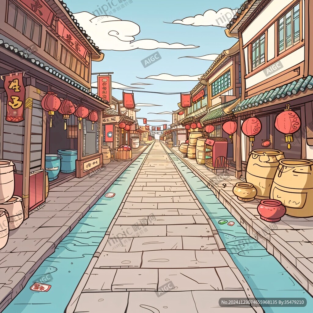古津水驛插畫