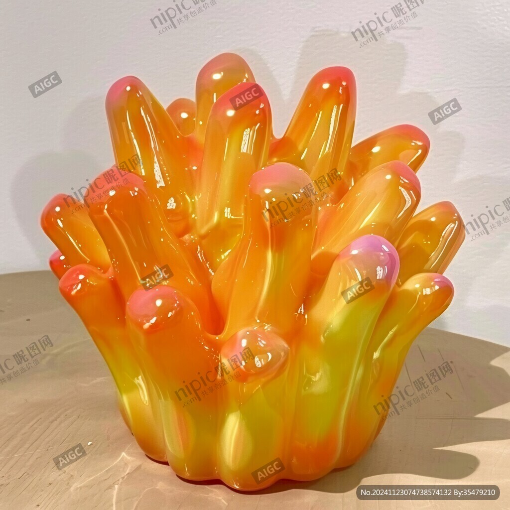 手掌玻璃雕塑
