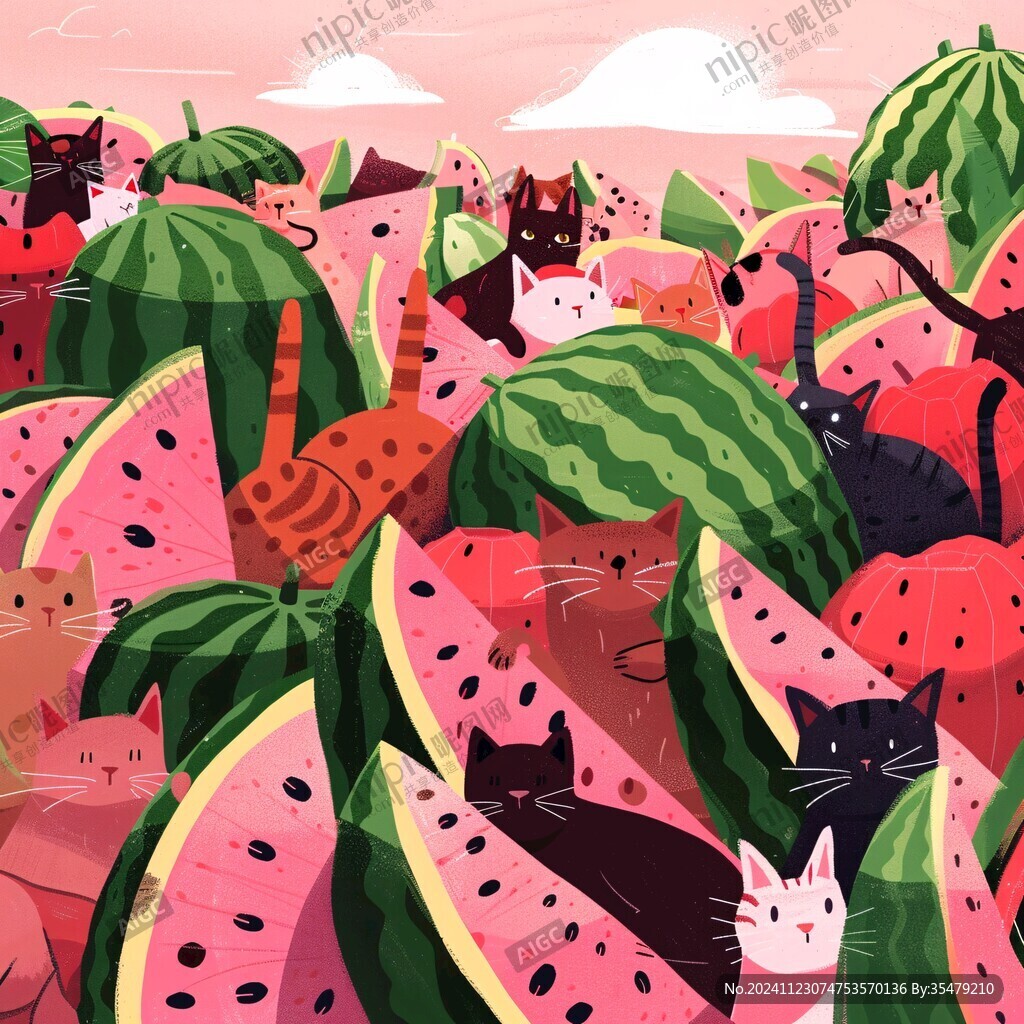 西瓜本本插畫