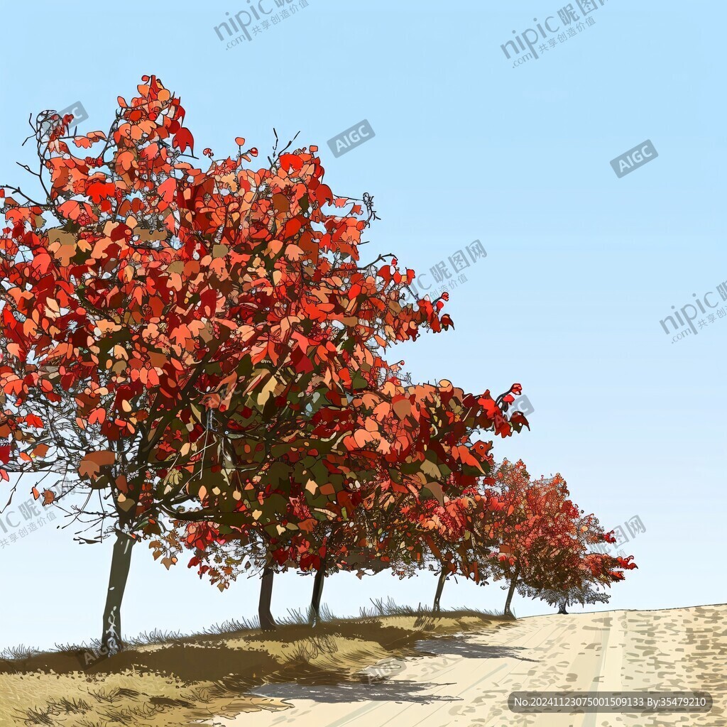 紅葉紅樹木