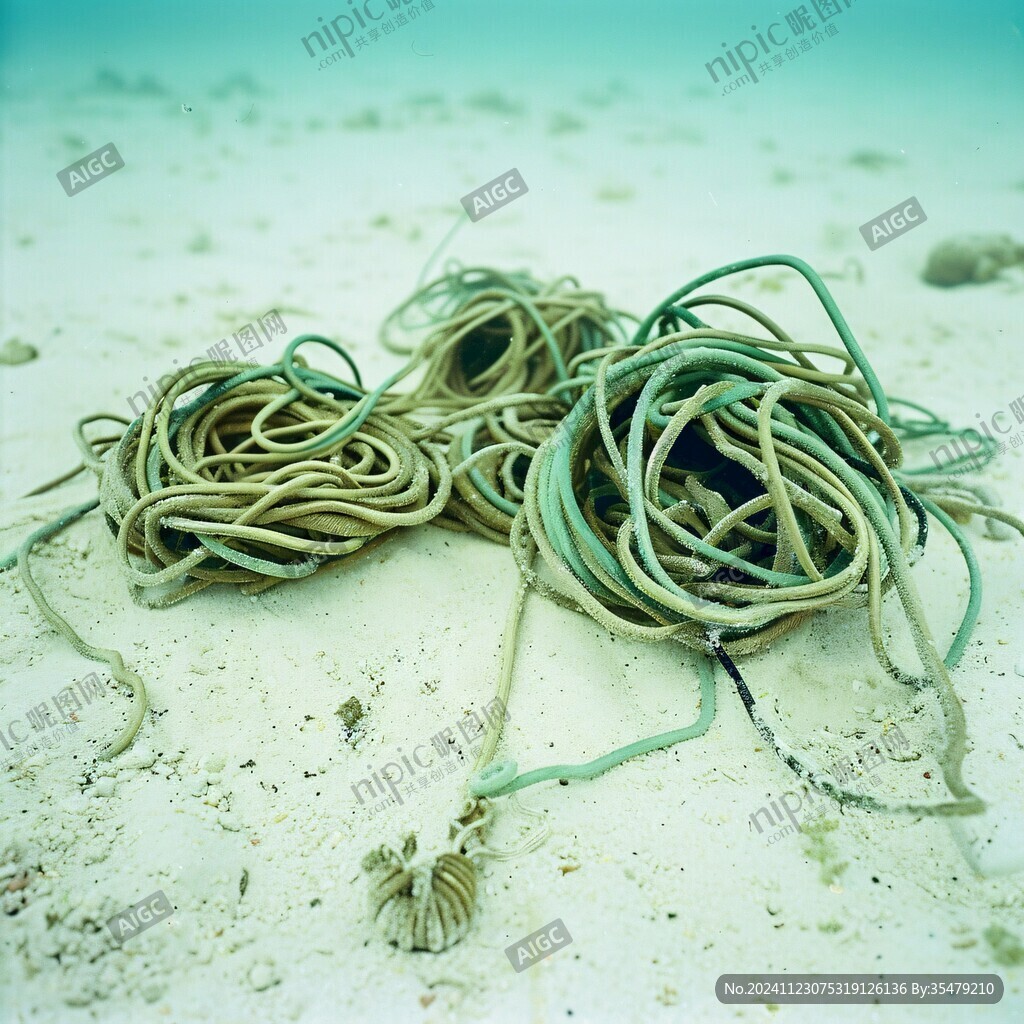 地上的麻繩