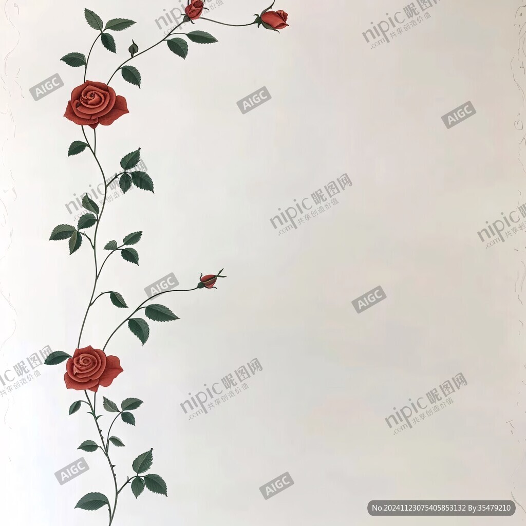 小玫瑰壁畫