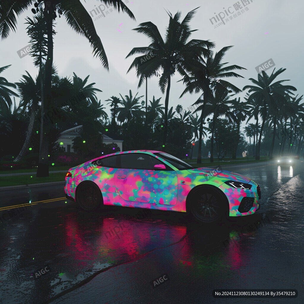 發光的車酷炫車