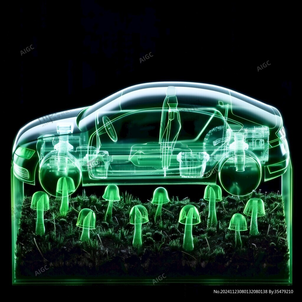 綠色主題清潔汽車