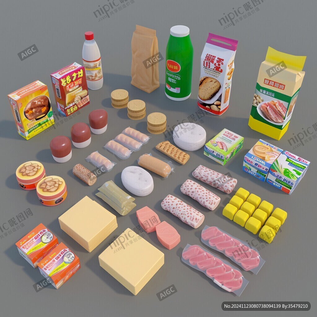 美食零食甜品模型