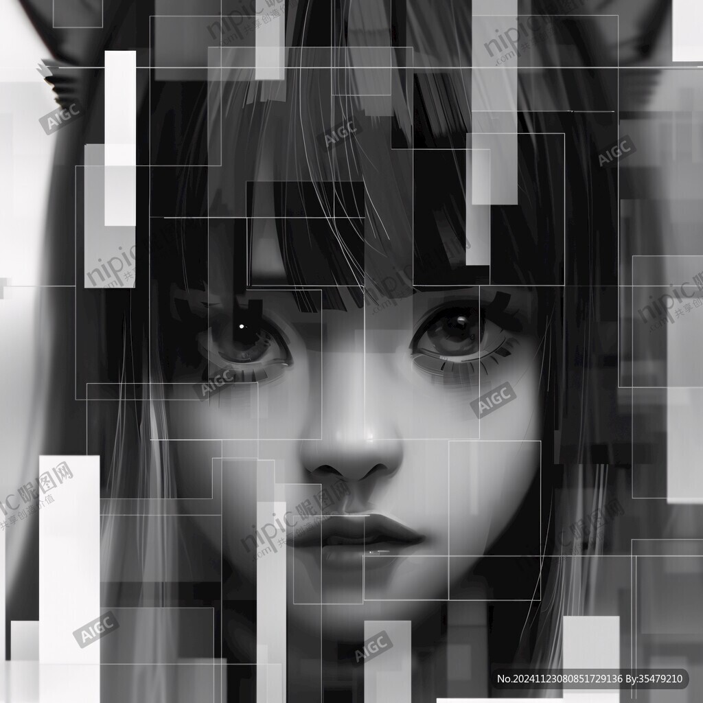 數字肖像插畫