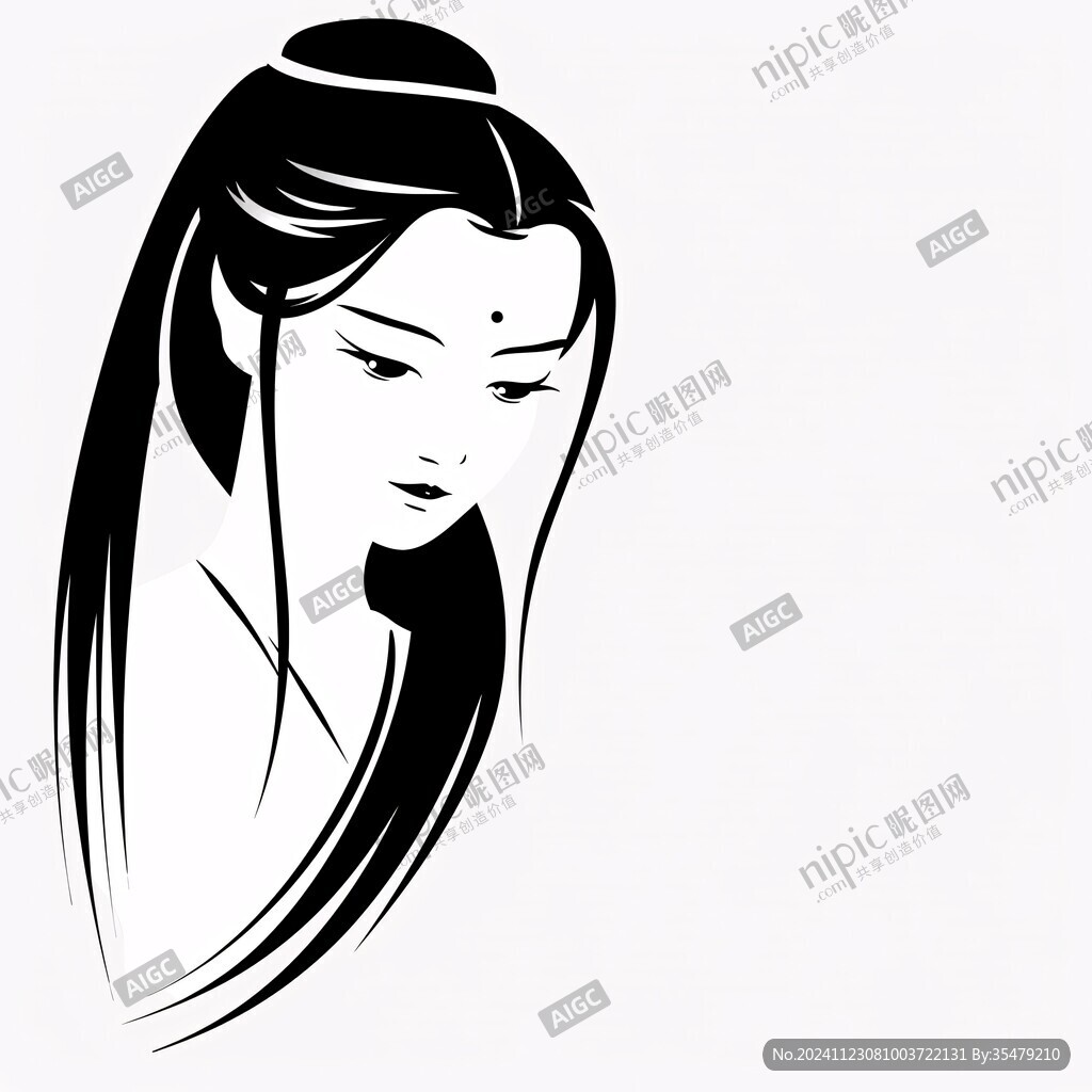 仕女頭像