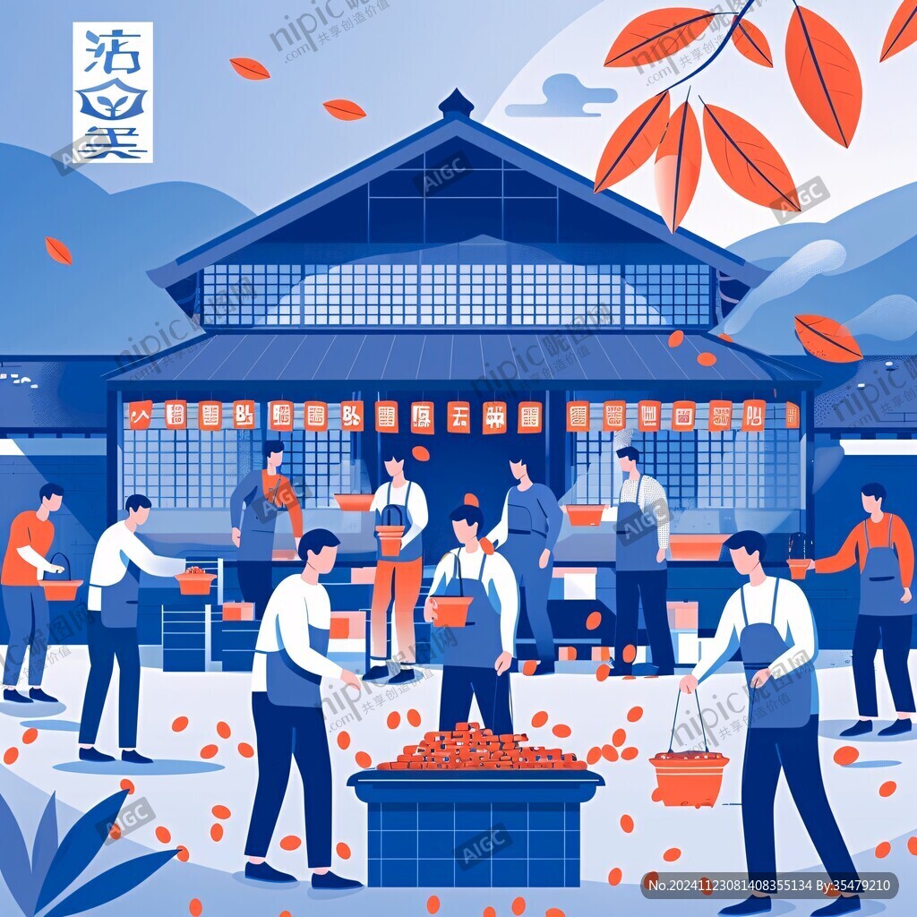 曬茶插畫(huà)