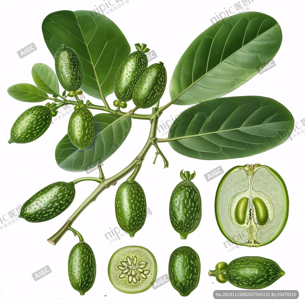 巴豆植物插畫(huà)