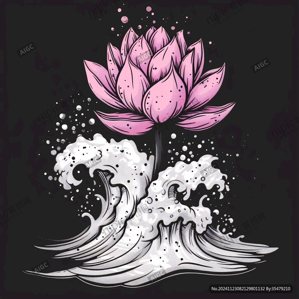 手繪睡蓮