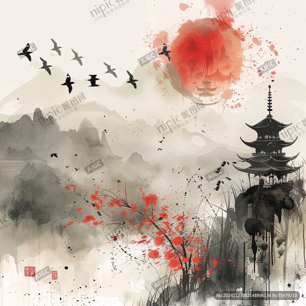 江南意境插畫