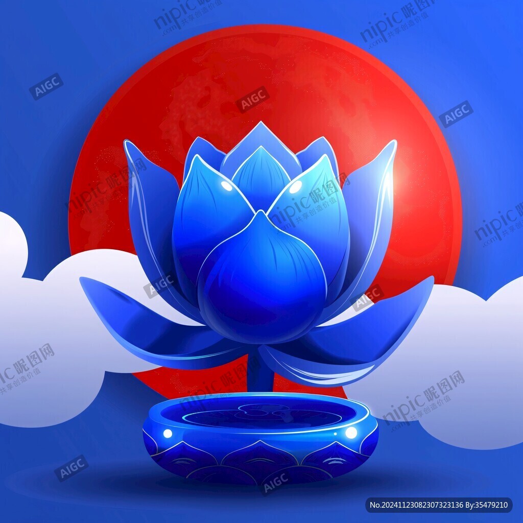 蓮花燈插畫(huà)