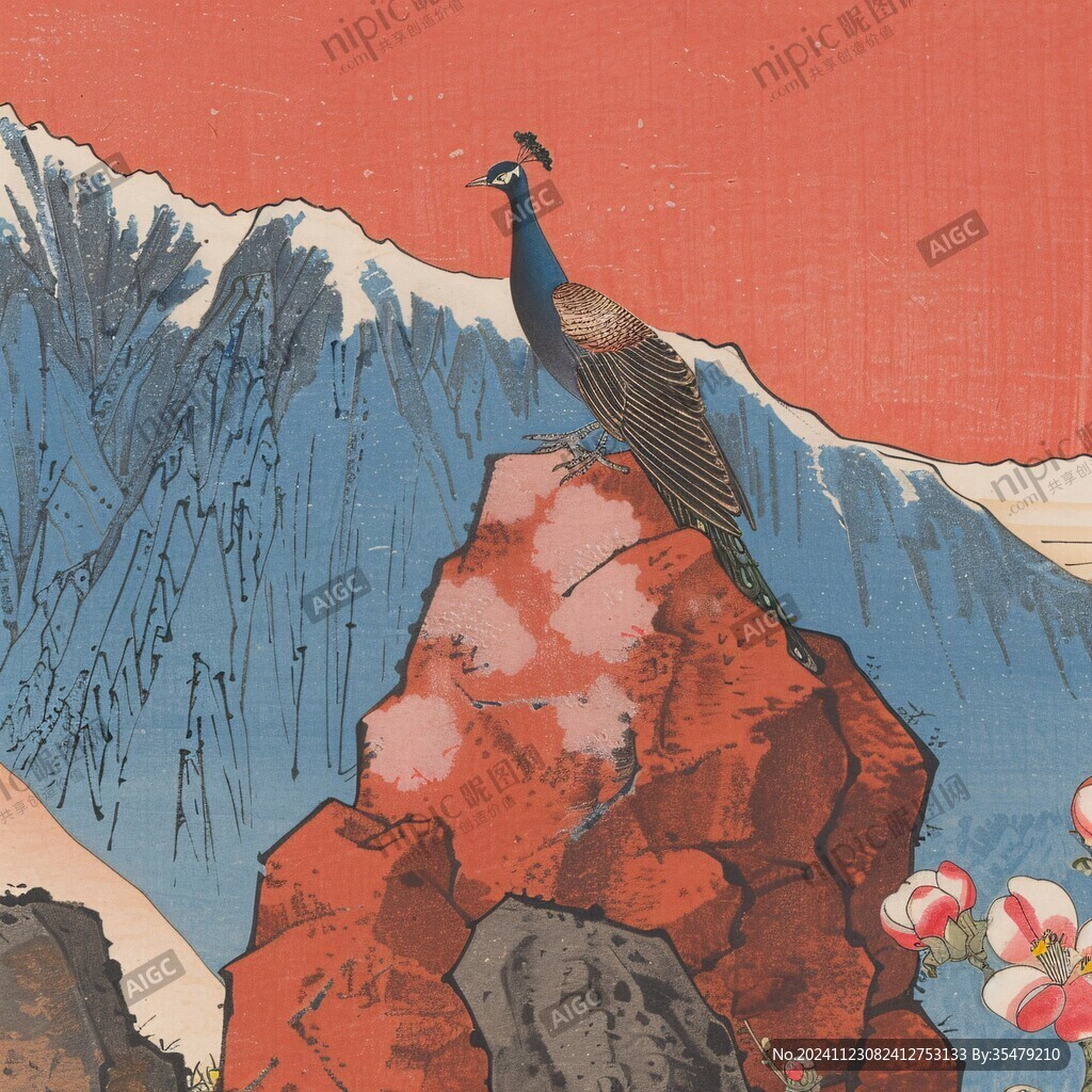 珠穆拉瑪峰插畫