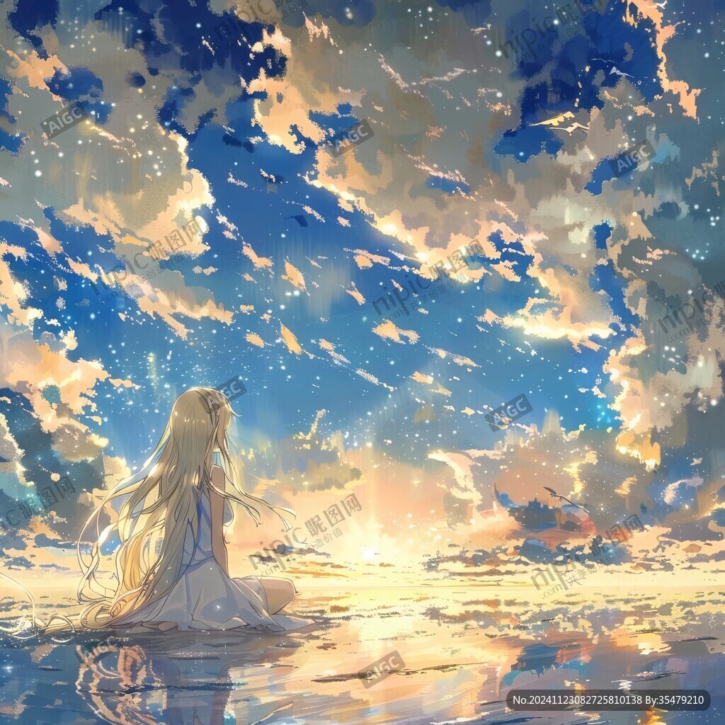 浪漫動漫潔白云朵