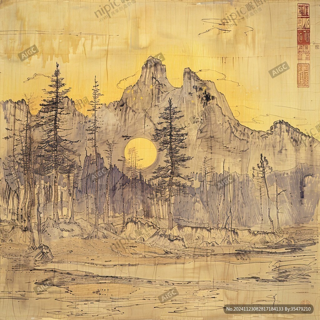 金箋山水